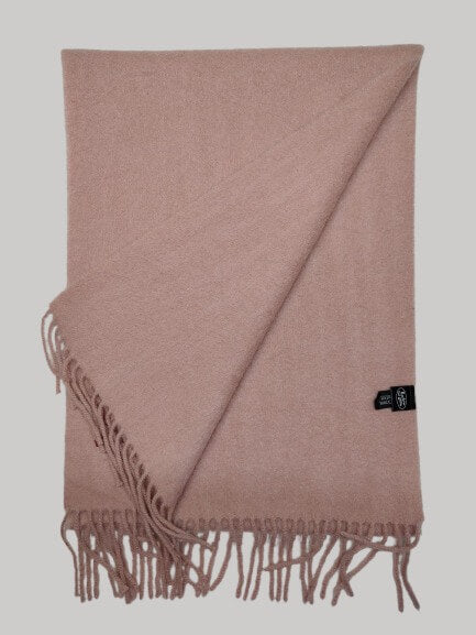 RECLOW ash pink preloved pure cashmere scarf from Ireland, soft luxury wrap
