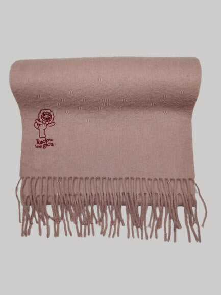 RECLOW ash pink preloved pure cashmere scarf from Ireland, soft luxury wrap