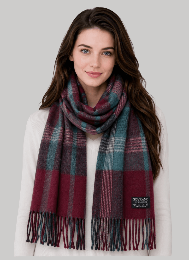 Sovrano pure cashmere muffler and scarf, soft luxury cashmere stole