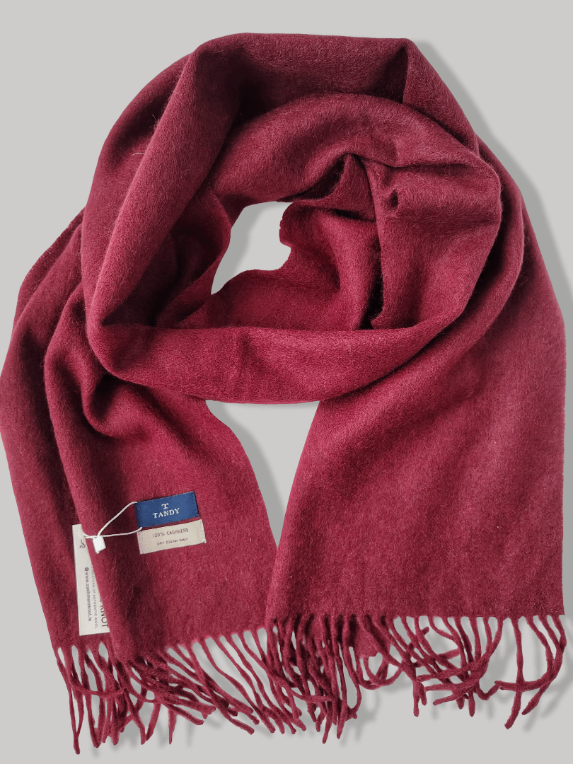 Tandy pure cashmere scarves and muffler, soft luxury cashmere stole Maroon