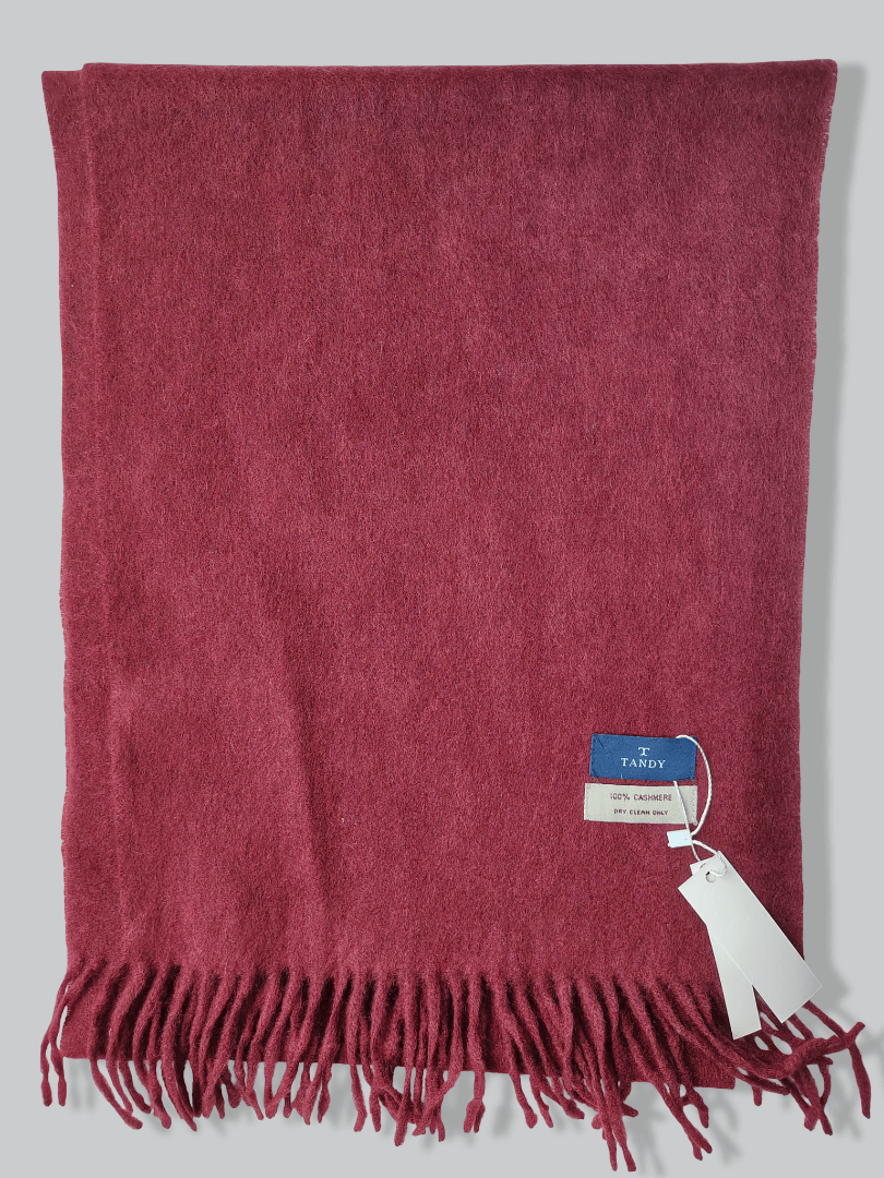 Tandy pure cashmere scarves and muffler, soft luxury cashmere stole Maroon