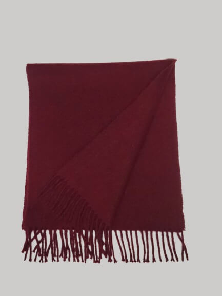 Tie Rack burgundy preloved pure cashmere scarf from Ireland, soft luxury wrap
