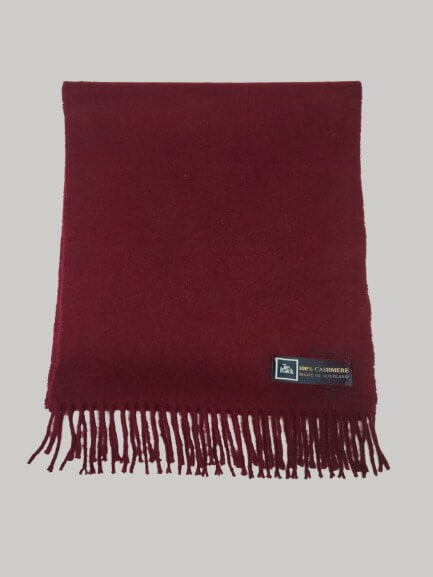 Tie Rack burgundy preloved pure cashmere scarf from Ireland, soft luxury wrap
