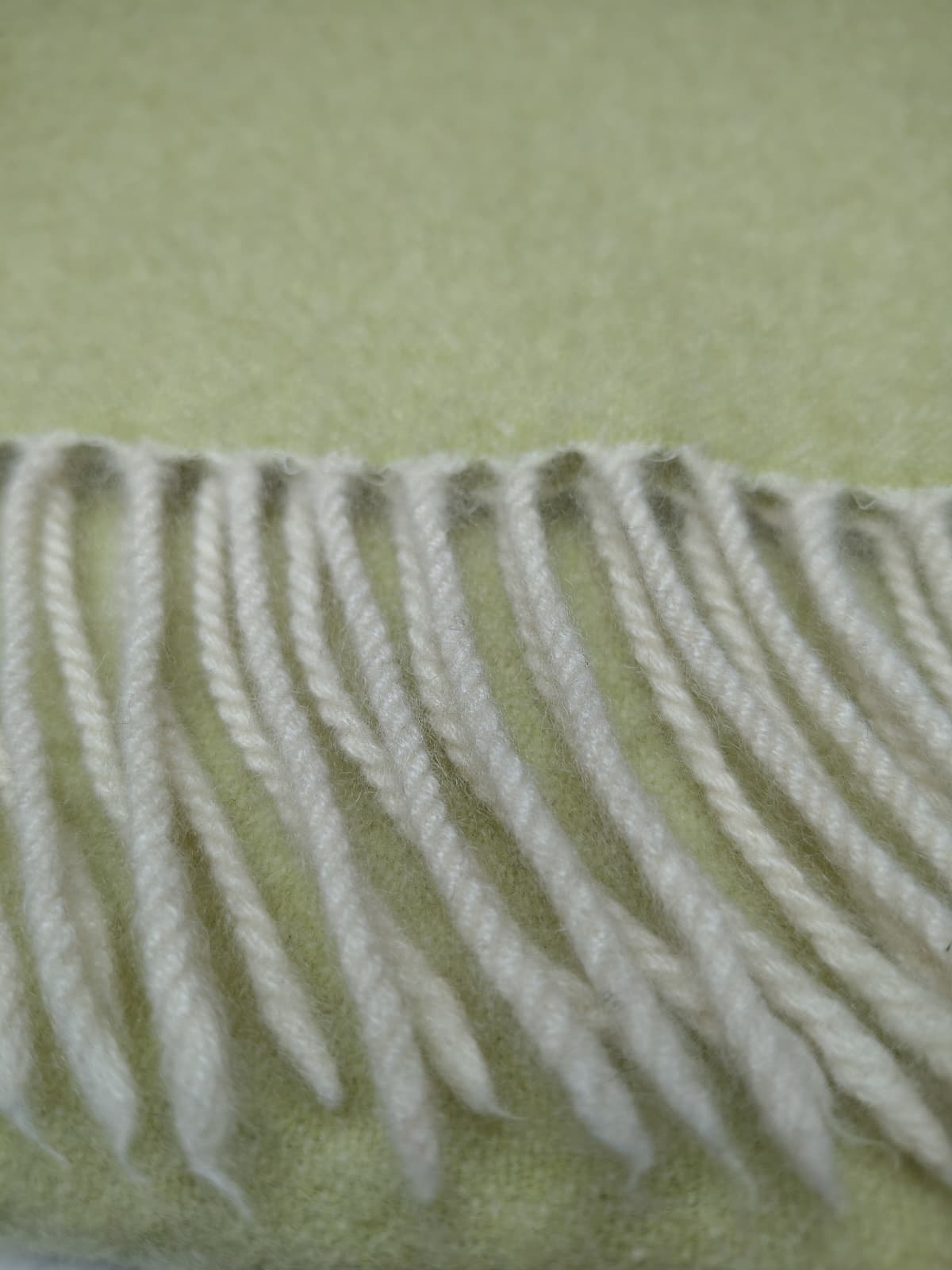 Tie Your Tie preloved cashmere scarf from Ireland, basil green color