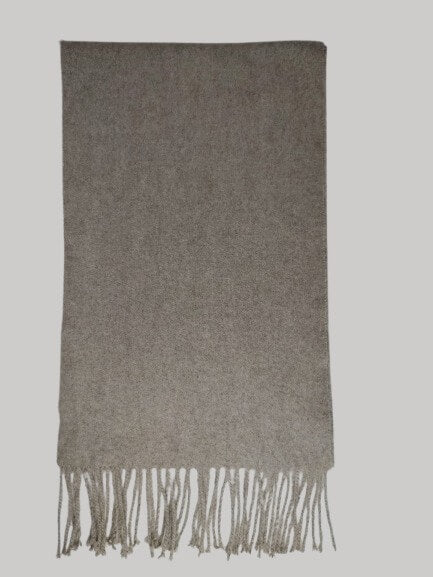 Uniqlo beige preloved pure cashmere scarf from Ireland, soft luxury wrap