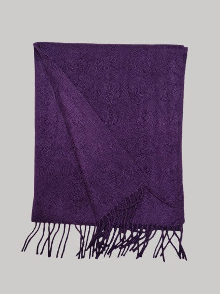 Uniqlo deep plum preloved pure cashmere scarf from Ireland, soft luxury wrap