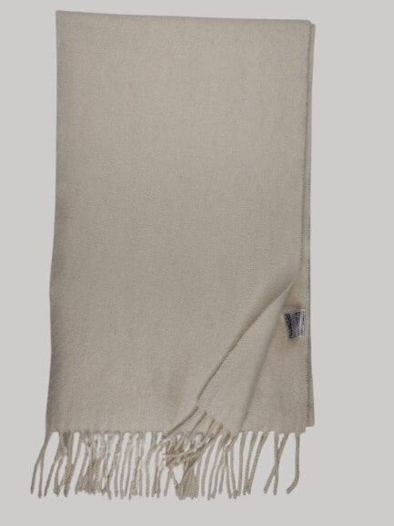 Uniqlo light beige preloved pure cashmere scarf from Ireland, soft luxury wrap