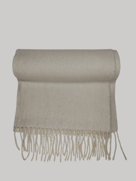 Uniqlo light beige preloved pure cashmere scarf from Ireland, soft luxury wrap
