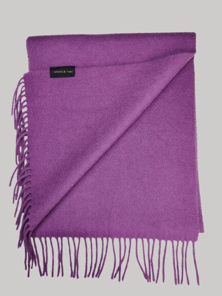 Frass lavender preloved pure cashmere scarf from Ireland, soft luxury wrap