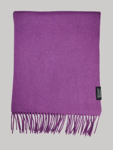 Frass lavender preloved pure cashmere scarf from Ireland, soft luxury wrap