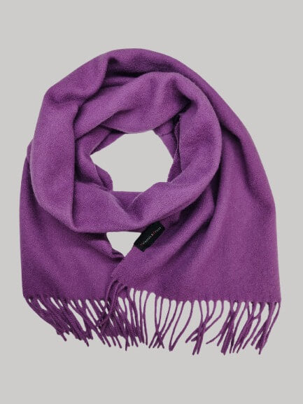 Frass lavender preloved pure cashmere scarf from Ireland, soft luxury wrap